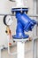 Filter blue flange manometer