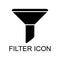 Filter button web shape icon, flat filtering symbol, funnel sign vector illustration