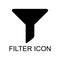 Filter button web shape icon, flat filtering symbol, funnel sign vector illustration