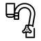 Filter for filtration water from faucet line icon vector illustration