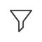 Filter line simple icon, outline vector sign