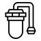 Filter osmosis icon outline vector. Reverse water