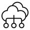 Filter search data cloud server icon, outline style