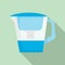 Filter water jug icon, flat style