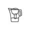 Filter water jug line icon