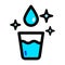 Filtered water glass icon