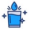 Filtered water glass icon, outline style