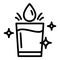 Filtered water glass icon, outline style