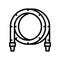 filtrate pool hose line icon vector illustration
