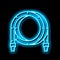 filtrate pool hose neon glow icon illustration