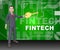 Fin Tech Financial Technology Business 3d Rendering