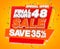 FINAL 48 HOURS SALE SAVE 35 % SPECIAL OFFER illustration 3D rendering