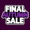 Final Autumn Sale, poster design template, isolated sticker, Fall discount, vector illustration