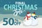 Final Christmas Sale 50 Off Banner with Snowman