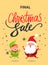 Final Christmas Sale Bbanner Santa Claus Happy Elf