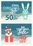 Final Christmas Sale Placards Vector Illustration