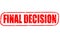 Final decision red stamp