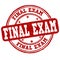 Final exam sign or stamp
