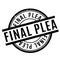 Final Plea rubber stamp