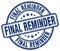 final reminder blue stamp