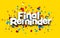 Final reminder sign over colorful cut out foil ribbon confetti background