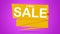 Final sale promo banner with a lot discounts on purple background