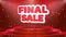 Final Sale Text Animation Stage Podium Confetti Loop Animation