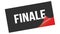 FINALE text on black red sticker stamp