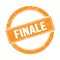 FINALE text on orange grungy round stamp