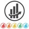 Finance Accounting Chart Arrow Logo, 6 Colors Included