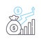 finance and budgeting line icon, outline symbol, vector illustration, concept sign