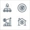 finance and business line icons. linear set. quality vector line set such as real estate, money, compass