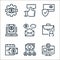 finance and business line icons. linear set. quality vector line set such as web administrator, budget, bank statement,