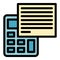 Finance calculator icon vector flat