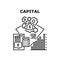 Finance Capital Vector Concept Black Illustration