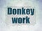 Finance concept: Donkey Work on Digital Data Paper background