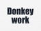 Finance concept: Donkey Work on wall background