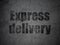 Finance concept: Express Delivery on grunge wall background