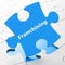 Finance concept: Franchising on puzzle background