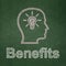 Finance concept: Head With Lightbulb and Benefits