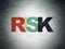 Finance concept: Risk on Digital Data Paper background