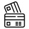 Finance credit cards icon, outline style