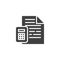 Finance Document and Calculator vector icon