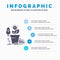 Finance, financial, growth, money, profit Infographics Template for Website and Presentation. GLyph Gray icon with Blue