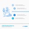 Finance, financial, growth, money, profit Infographics Template for Website and Presentation. Line Blue icon infographic style