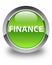 Finance glossy green round button