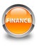 Finance glossy orange round button