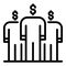 Finance group icon, outline style