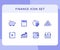 finance icon icons set collection collections package piggy bank calculator golden vault banking increase earning white isolated