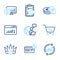 Finance icons set. Included icon as Savings, Checklist, Cashback signs. Vector